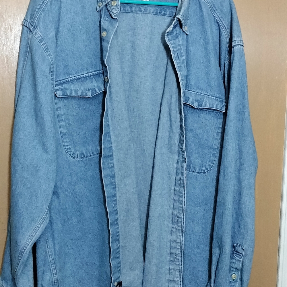 Tommy Hilfiger Navy, White and Red Logo Patch Shirt